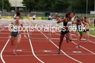 Under-15 girls 75 metres hurdles. Photo: David T. Hewitson/Sports for All Pics